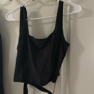 Black align lululemon crop tied tank